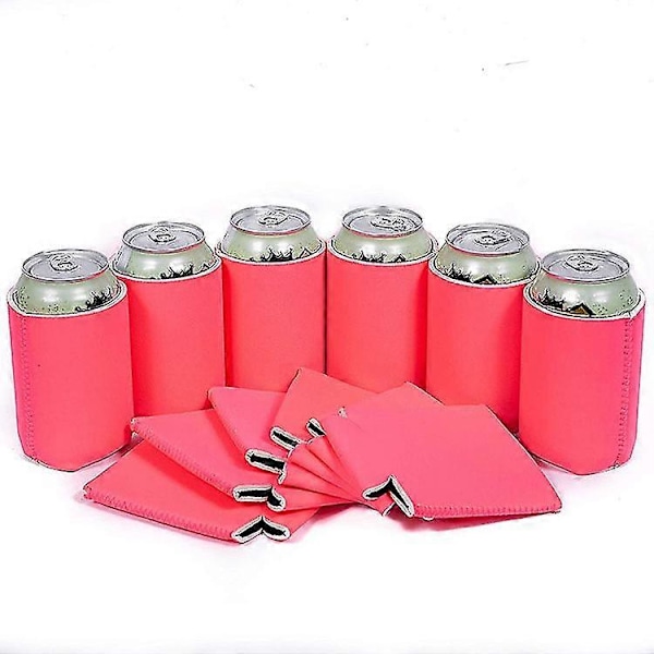6-pack tomma ölburkskylare, neopren, ölburkskylare, dryckesflaskhållare, ärm Pink