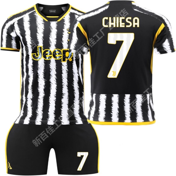23-24 Juventus home football uniform new set No. 9 Hove 22 Di Maria 10 Pogba 7 Chiesa