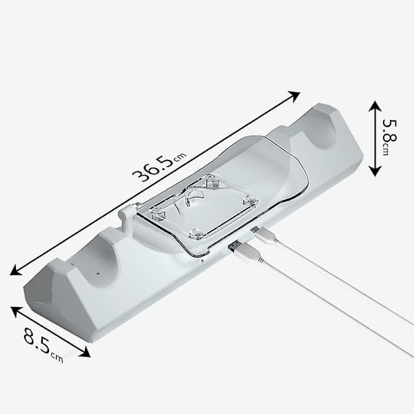 Vr-opladningsstativ til Meta Quest 3/oculus Quest 3, opladningsdock-base med RGB-lys til Quest 3 VR-headset og controller