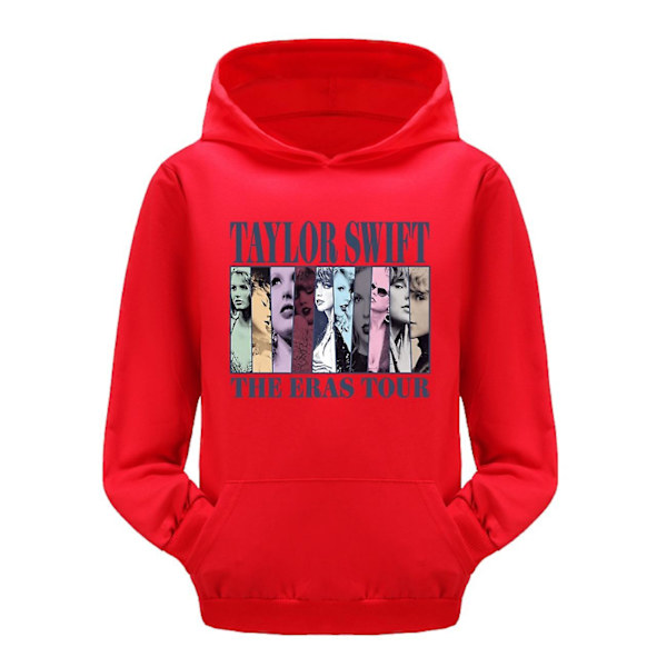 3-16 år Barn Pop Taylor Swift The Eras Tour Trykket hettegenser Jenter Gutter Hettegenser Pullover Topper Rød Ed 3-4T 110CM