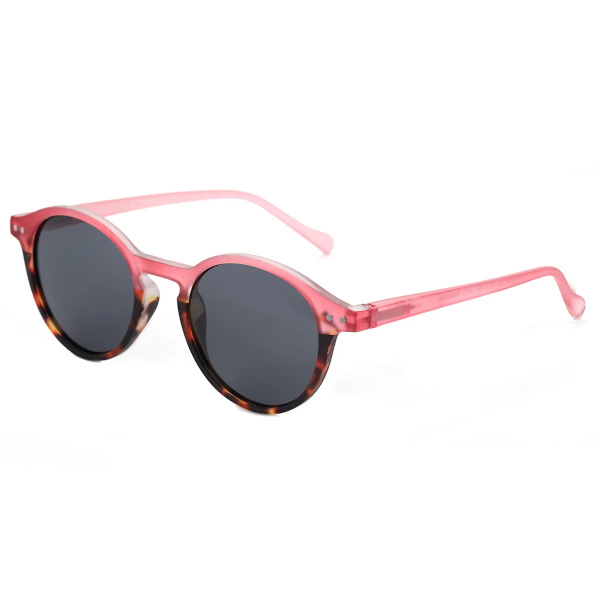 2024 Tyylikkäät pyöreät retro klassiset monityyliset UV 400 polarisoidut tukkuhinnat Aurinkolasit miehille ja naisille mukautettu logo C20 CRYSTAL RED DEMI/GREY Polarized HD Shades