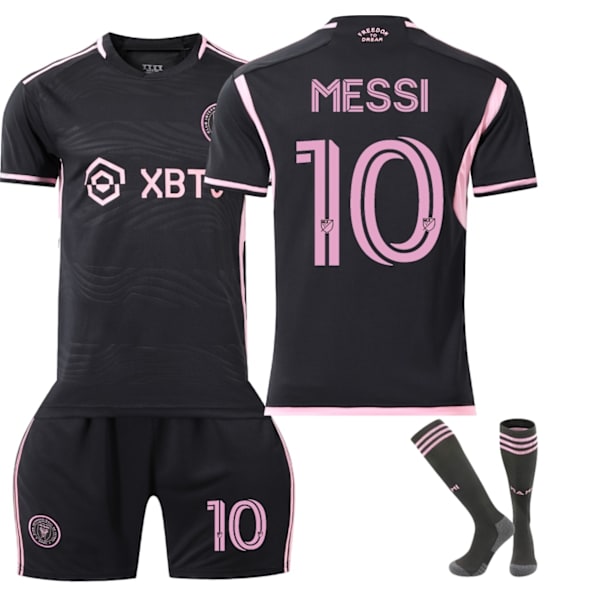 Miami Messi No. 10 Jalkapallopaita T-paita Aikuiset ja Lapset Urheiluvaatteet Setti L