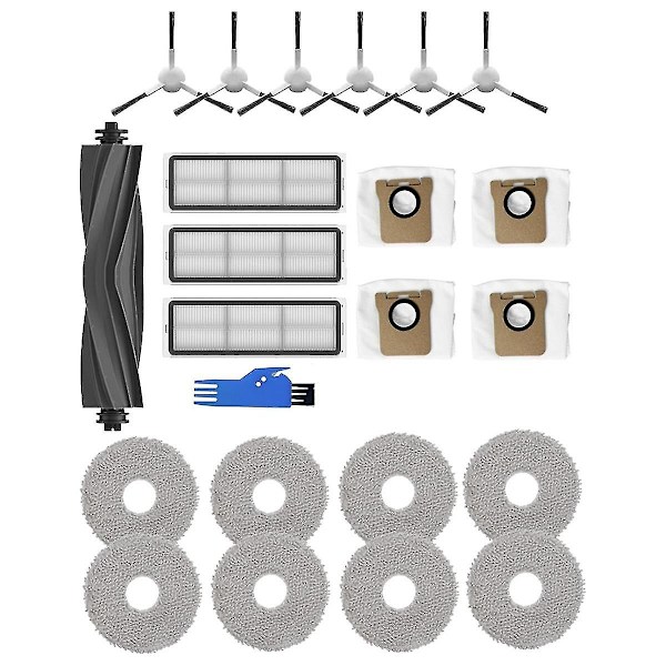 Reservedeler for Dreame L10S Ultra, L10 Ultra robotstøvsuger Hovedsidebørste HEPA-filter Støvsugerposer Moppputer Ace Shown