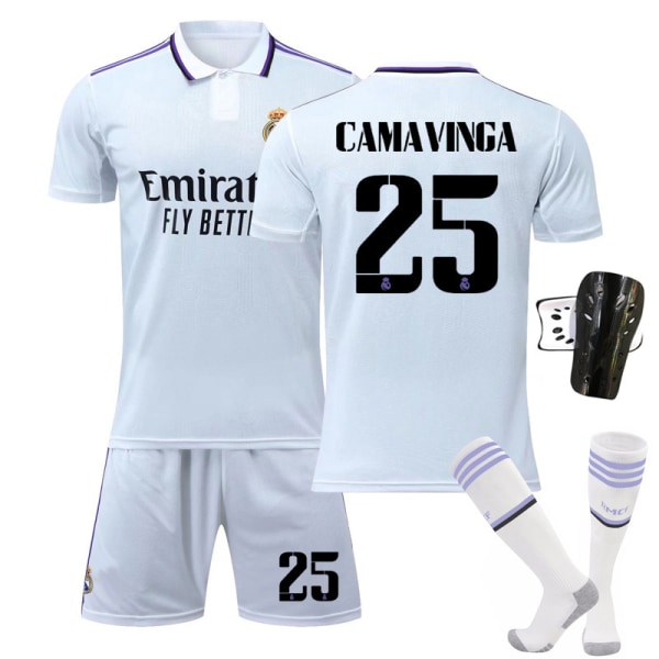 Ny Real Madrid fotballdrakt 22-23 for menn, nr. 10 Modric, nr. 9 Benzema, trenings- og kampdrakter for barn Size 25 Socks + Gear 26 size children