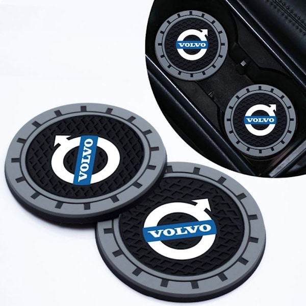 2 st. Bilkopphållare-underlägg, Kopphållare-insatsunderlägg Kompatibel med Volvo XC40 XC60 XC90 V90 V60 S90 S60 2016-2020 2021 2022, Halksäker Bilkopphållare-underlägg