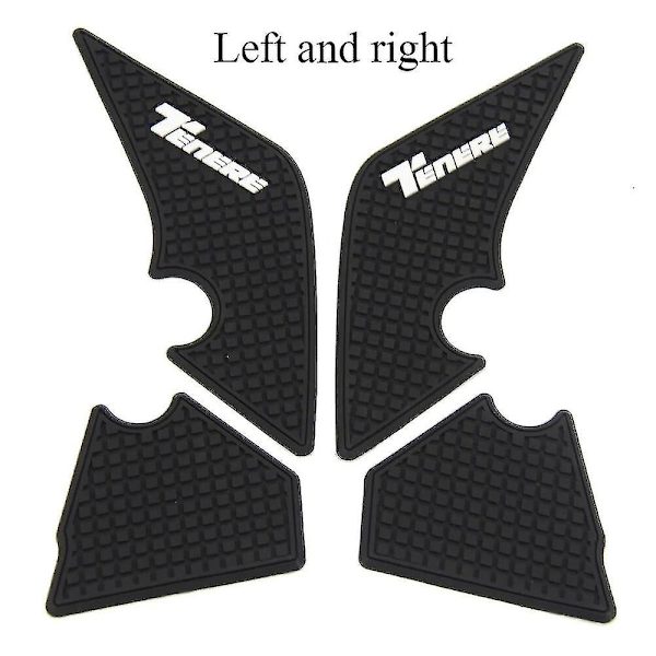 For Yamaha Tenere 700 Adventure T700 Xtz 700 Beskyttelses Anti-Skli Tank Pad Klistremerke Gass Kneegrip Traksjon Side Pad 3m Dekal 4 stk