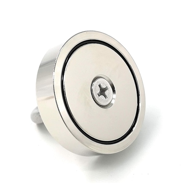 Superstark neodymmagnet 120 kg - starka magneter - perfekt för magnetfiske - 60 mm med neodymslinga - Perfekt