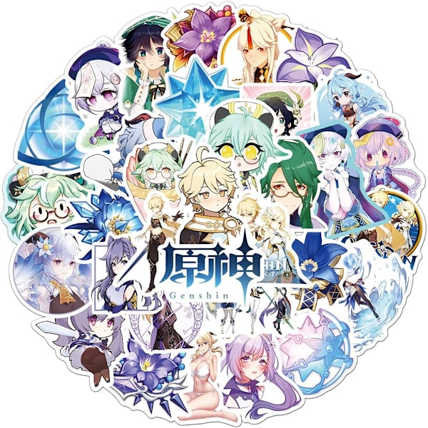 50 Kamisama Love anime klistermærker til bærbare computere, kofangere, skateboards, vandflasker, computere, telefoner Genshin Impact