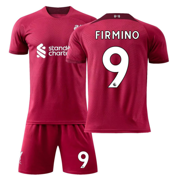 Liverpool hemmatröja säsong 22-23 nr 11 Salah tröja nr 10 Mane fotbollströja nr 4 Van Dijk No. 9 + no socks XL