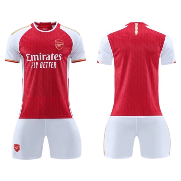 23-24 Arsenal hemmatröja nr 11 Salah barn vuxen kostym fotbollströja Size 7 socks + protective gear 16