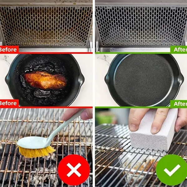 Multifunktionelle rengøringssten til grill - PVC-materiale, kan skæres til at passe til komfurer, vaske osv. - Ideel til køkkener, udendørs og badeværelser.
