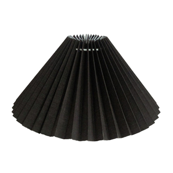 Plissert lampeskjerm E27 deksel japansk stil stoff bordlampe takdekor black