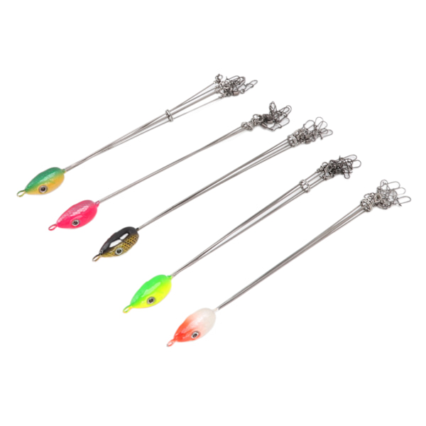 5 stk fiskerigger dekker 18 cm stål 5 armer fiskeparaply agn for fiskeutstyrstilbehør