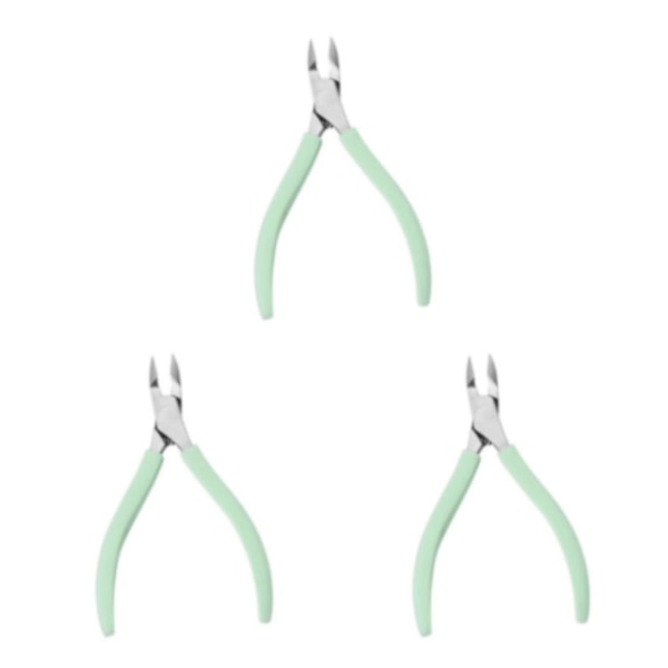 1/2/3/5 Rostfria nagelbandssaxar halkfria silikon gröna 11 x 6,8 cm Green 11 x 6.8cm 3 Sets
