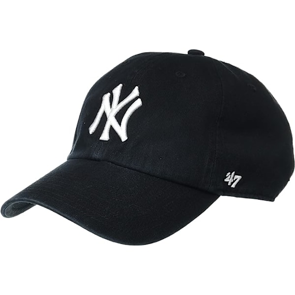 47 New York Yankees Clear Adjustable Baseball Cap (Black Embroidered)