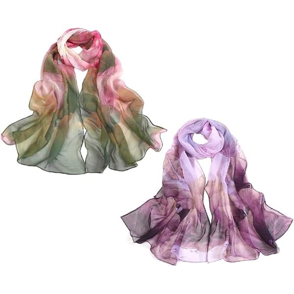 Stycken Sjalar för Kvinnor Lätta Scarves Mode Blommönstrad Sjal Semestergåvor Scarf