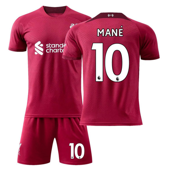 Liverpool hemmatröja nr 11 Salah nr 10 Mane fotbollströja nr 4 Van Dijk säsongen 22-23 No. 27 with socks Children's size 18