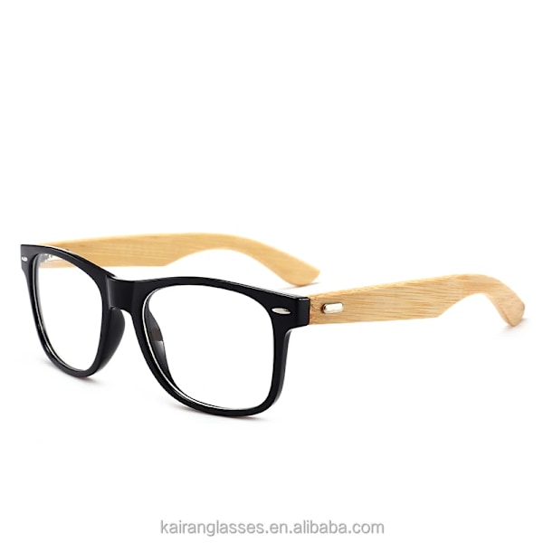 Classicbrand logo 2140M  Bamboo temple shades  Unisex Vintage Bamboo aurinkolasit C4 Black/Yellow