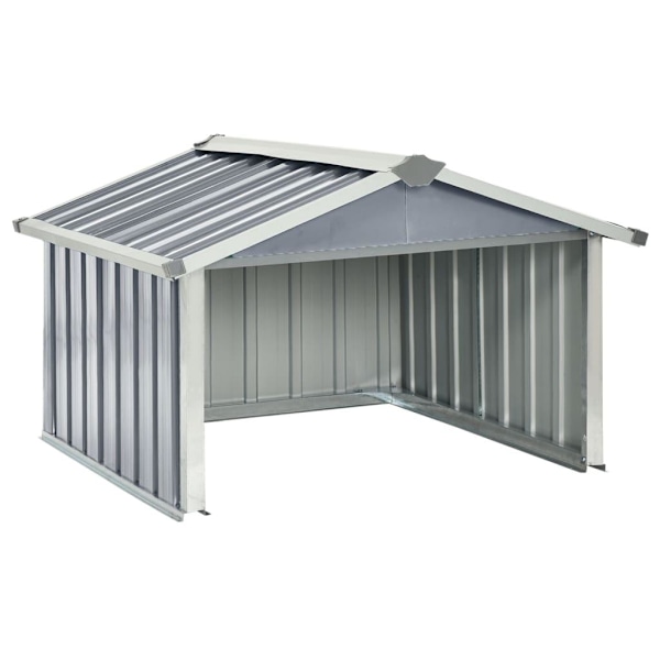 vidaXL Skur til robotplæneklipper 92x97x63 cm galvaniseret stål grå Grey grå