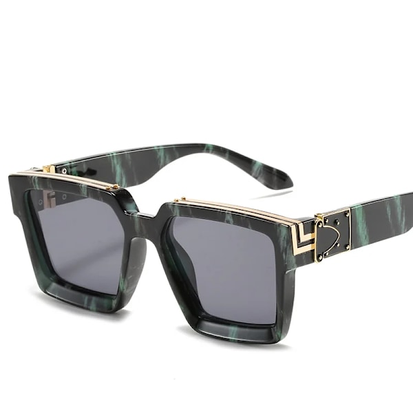 HW 86229 Ylellinen brändisuunnittelija sävyt Punk Rock tyyli Mukautettu Ylisuuri Paksu Iso kehys Aurinkolasit Miljonääri Aurinkolasit Miehet C2 86229 Sunglasses