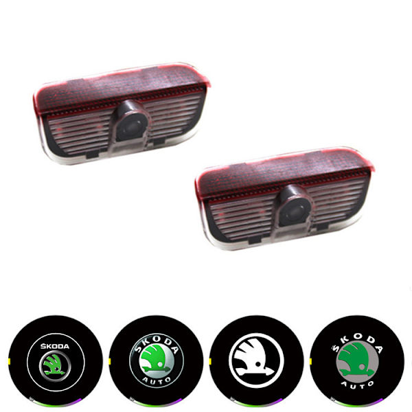 2 stk velkomstlys er gjeldende for Skoda velkomstlys, Haorui R