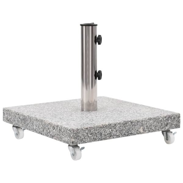 vidaXL Parasollfot granit 30 kg fyrkantig grå Grey gray