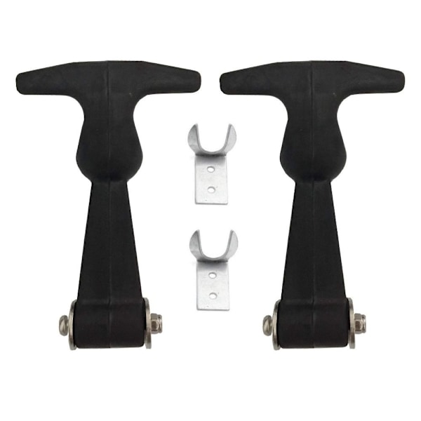 2 stycken T-handtag Pull Locks med gummikåpa, flexibel T-handtag 2pcs