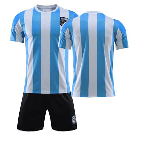 1986 Retro Argentiinan kotipaita nro 10 Maradona Jersey Set Jalkapallopaita sukkineen 10th of 2021 #22