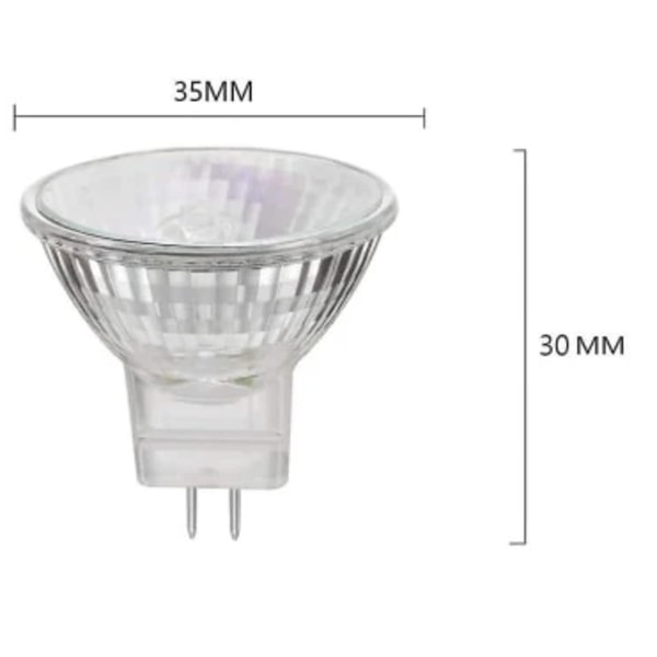 MR11 halogenpære, 20W 12V MR11 halogenpære, høj farvegengivelsesindeks, 6 stk