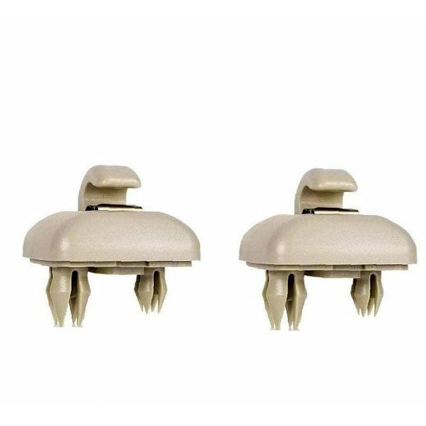 2pcs- For Audi A4 A5 S5Q3 Q5 Car Sun Visor Clip Hook Fastener Clamp Holder 8U0857562A [Beige]