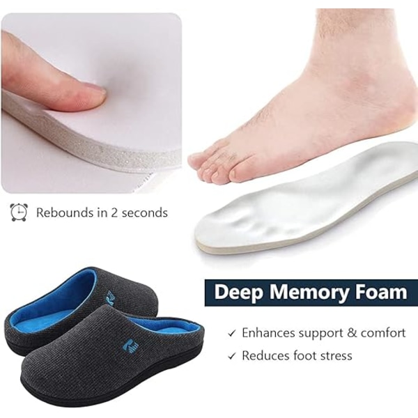 Original tvåfärgad tofflor med memory foam för män
