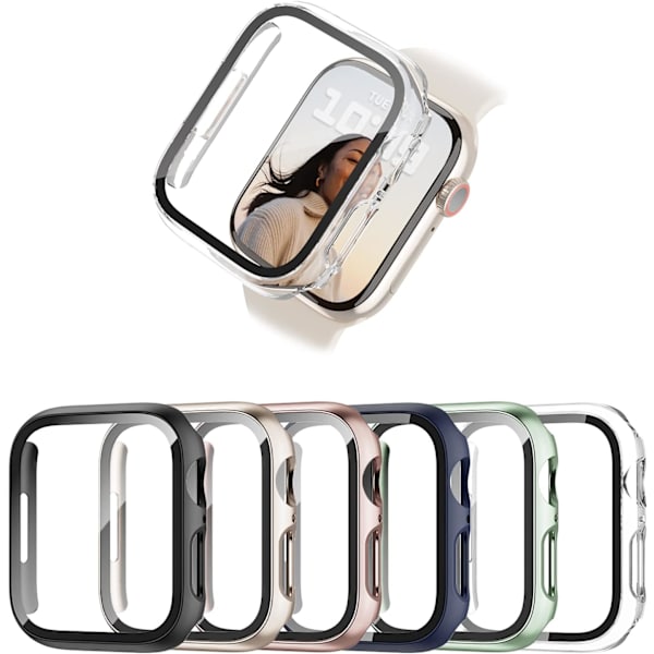 6 kpl kotelo Apple Watch Series 3/2/1 42 mm:lle karkaistulla lasilla 6 kpl 1 6-Pack 1 42mm