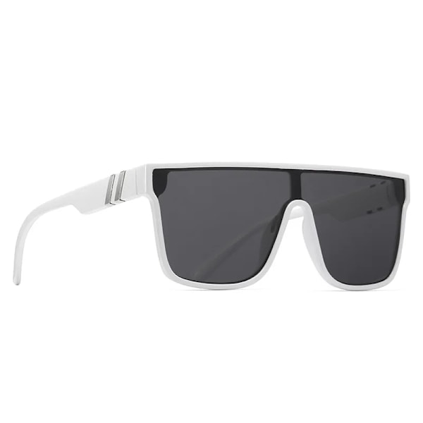 2024 Heta Rosa Spegel Coola strand en bit lins trendiga solglasögon unisex snygga herr sport solglasögon 2024 nyanser för resor White/BLACK