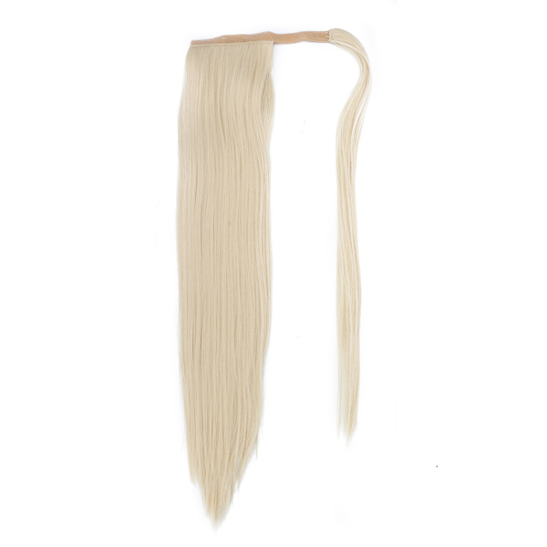 Kvinnor Lång Rak Hår Extensions Ponytail Peruk Clip i Ponytail Falskt Hår Styling 01#