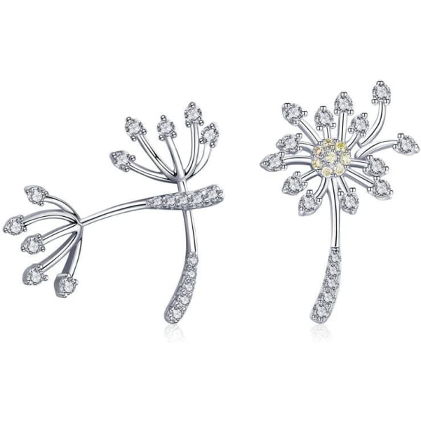 925 Sterling Silver Blooming Dandelion Love Utsökt Stud Earri