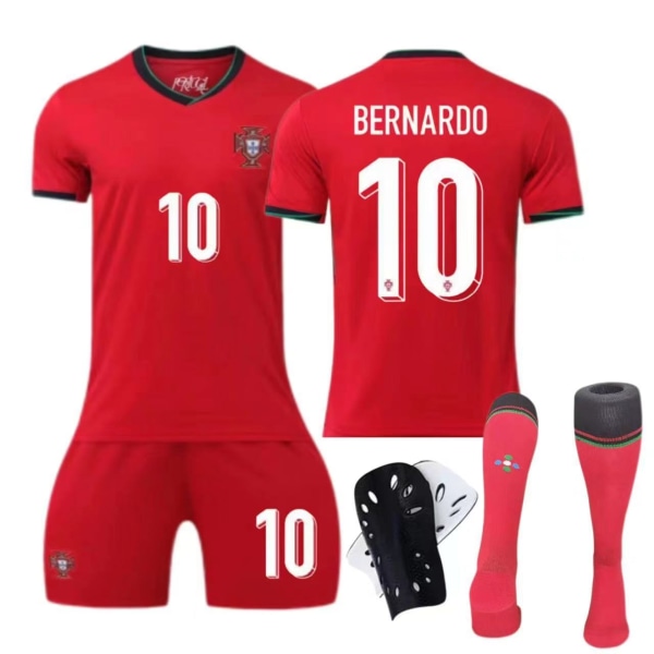 Europeiska cupen - Portugal hemmatröja nr 7 Ronaldo barn vuxen kostym fotbollströja Size 11 socks S [Adult]