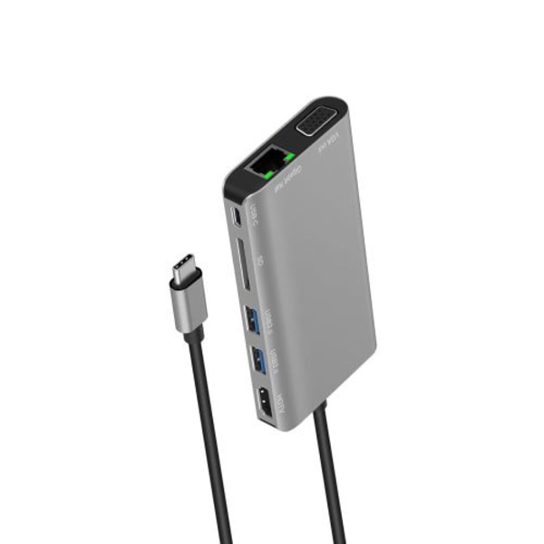 Usb-C Type-C 8-in-1 Usb 3.0 Hdmi 4K Vga Rj45 Sovitin Hub Sd Ca