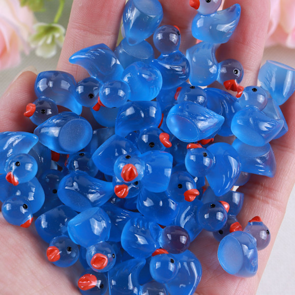 120 stk. Mini Harpiks Ænder, Mini Ænder Håndværk Tiny Ænder til Håndværk Hjem Bus Spil Dukkehuse Skoleprojekter Landskab Akvarium (Skattens Blå) Treasure Blue