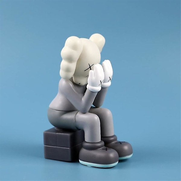 Kaws modellkunstleker figurer hjem ornamentikk dekorasjon for barnas gaver Grey