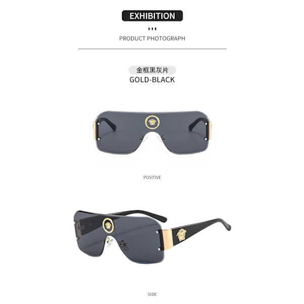 Personlige skønhedssolbriller med ét stykke kant, retro street foto ins solbriller fabrik engros C1 Fashion Sunglasses