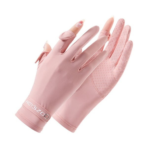 Ice Silk Handskar Anti-UV Handskar ROSA L rosa pink L