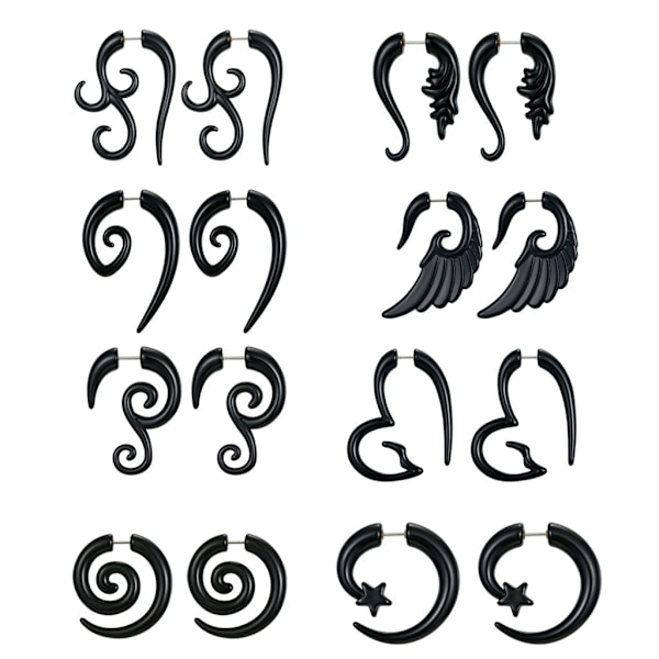 Par Elegant Akryl Øre Taperede Spiral Gauge Øreringe Smykker Gave til Kvinder