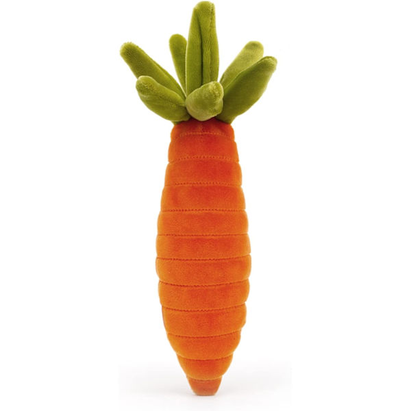 Jellycat Vivacious Vegetables Gulerod Fyldt Legetøj, 6,5 tommer | Grøntsags Plys | Fantastisk Gaveidé
