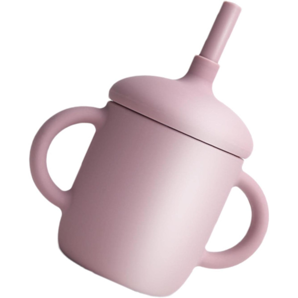 Silikoninen Harjoituskuppi Oljella - Sippy Cup Kahdella Kahvalla pink