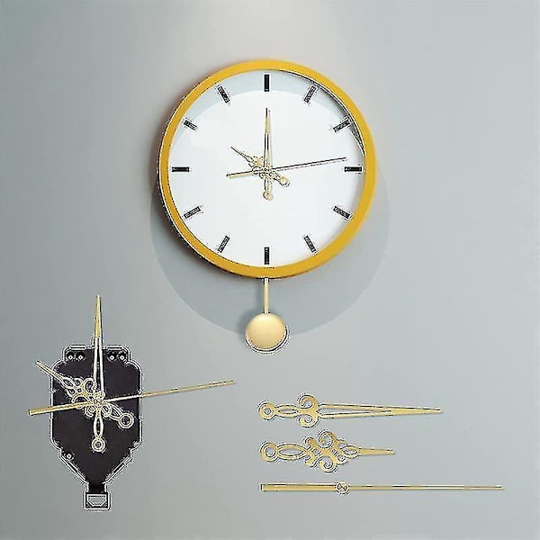 Væg Silent Pendulum Quartz Urværk, Pendul Ur Mekanisme Dele Motor Udskiftning Diy Re -GT