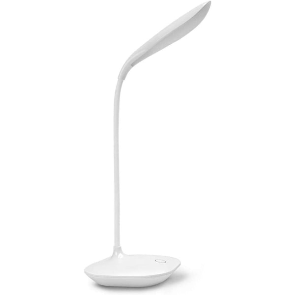 Skrivebordslampe USB Bærbar Leselys Bordlampe Øyeomsorg 3 Lysmoduser Kontor Svanehalslampe Berøringskontroll Brukes til Studietegning Arbeid