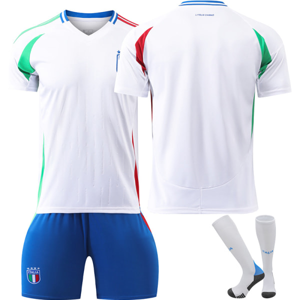 24-25 Italian football uniform No. 14 Chiesa 18 Barella 3 Dimarco European Cup jersey set Home no number + socks 28 yards
