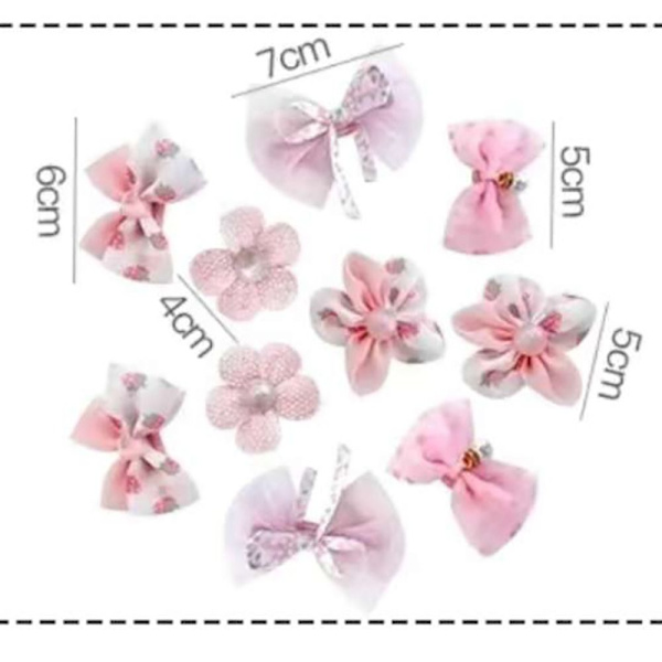 10 kpl Rusetti hiuspidike Kukka hiuspidike PINKKI pink