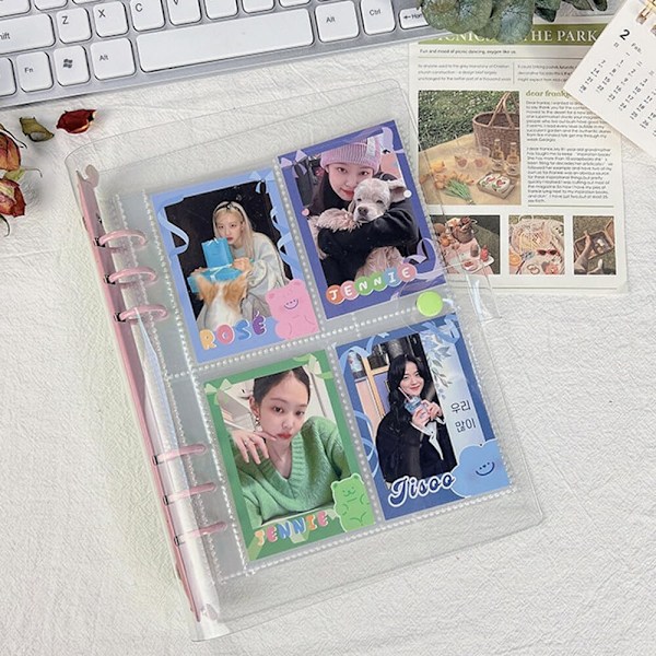 A5 ringbind, 2-pak A5 transparent vandtæt PVC-ringbind, 6-rings blød notesbog ringbind løsblad indbindingsomslag, genopfyldelig notesbog rund ringbind