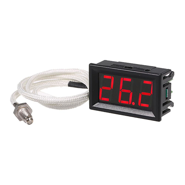HK XH-B310 Industriell Digital Termometer 12V Temperaturmätare K-Typ M6 Termoelement Testare -30~800 Termometer Hög Noggrannhet med LED-Display Red